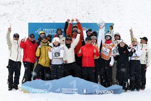 ITALIA-LIVIGNO-ESQUI ESTILO LIBRE-COPA DEL MUNDO-AEREOS-CEREMONIA