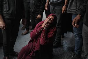 MEDIO ORIENTE-CIUDAD DE GAZA-HOSPITAL-LUTO