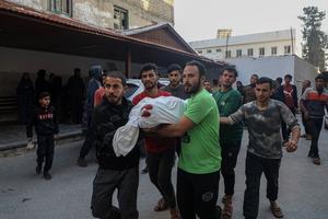 MEDIO ORIENTE-CIUDAD DE GAZA-HOSPITAL-LUTO
