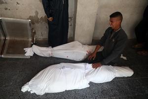 MEDIO ORIENTE-CIUDAD DE GAZA-HOSPITAL-LUTO