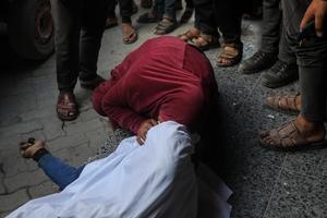 MEDIO ORIENTE-CIUDAD DE GAZA-HOSPITAL-LUTO