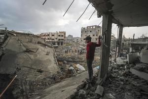 MEDIO ORIENTE-GAZA-CAMPAMENTO DE REFUGIADOS DE JABALIA-ATAQUE AEREO