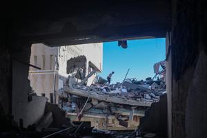 MEDIO ORIENTE-CIUDAD DE GAZA-ISRAEL-BOMBARDEO