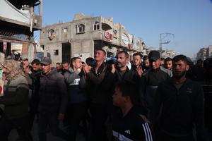 MEDIO ORIENTE-GAZA-FUNERAL-PERIODISTAS