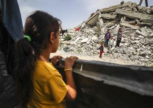 MEDIO ORIENTE-CIUDAD DE GAZA-NIÑOS DESPLAZADOS