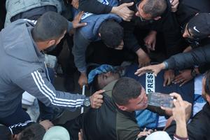 MEDIO ORIENTE-GAZA-FUNERAL-PERIODISTAS