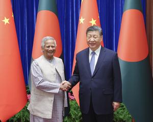 CHINA-BEIJING-XI JINPING-GOBIERNO PROVISIONAL DE BANGLADESH-CONSEJERO PRINCIPAL-REUNION