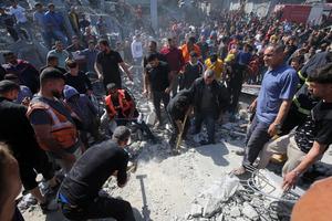MEDIO ORIENTE-GAZA-CAMPAMENTO DE REFUGIADOS DE JABALIA-ISRAEL-BOMBARDEO