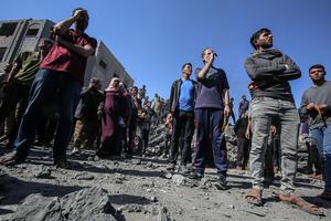 MEDIO ORIENTE-GAZA-CAMPAMENTO DE REFUGIADOS DE JABALIA-ISRAEL-BOMBARDEO