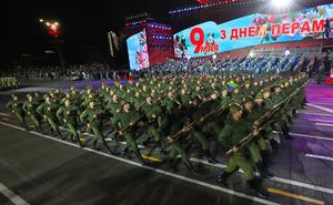 BIELORRUSIA-MINSK-DIA DE LA VICTORIA-DESFILE MILITAR-ENSAYO