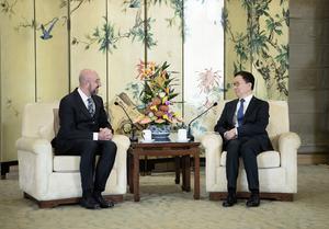 CHINA-BEIJING-HAN ZHENG-UE-50º ANIVERSARIO-RELACIONES DIPLOMATICAS-RECEPCION